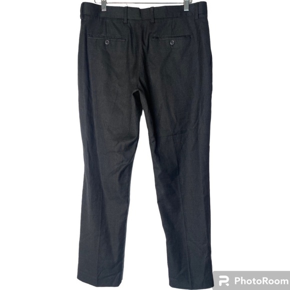 PERRY ELLIS SLIM FIT STRAIGHT LEG BLACK PANTS SIZE 33x30 - Picture 4 of 4